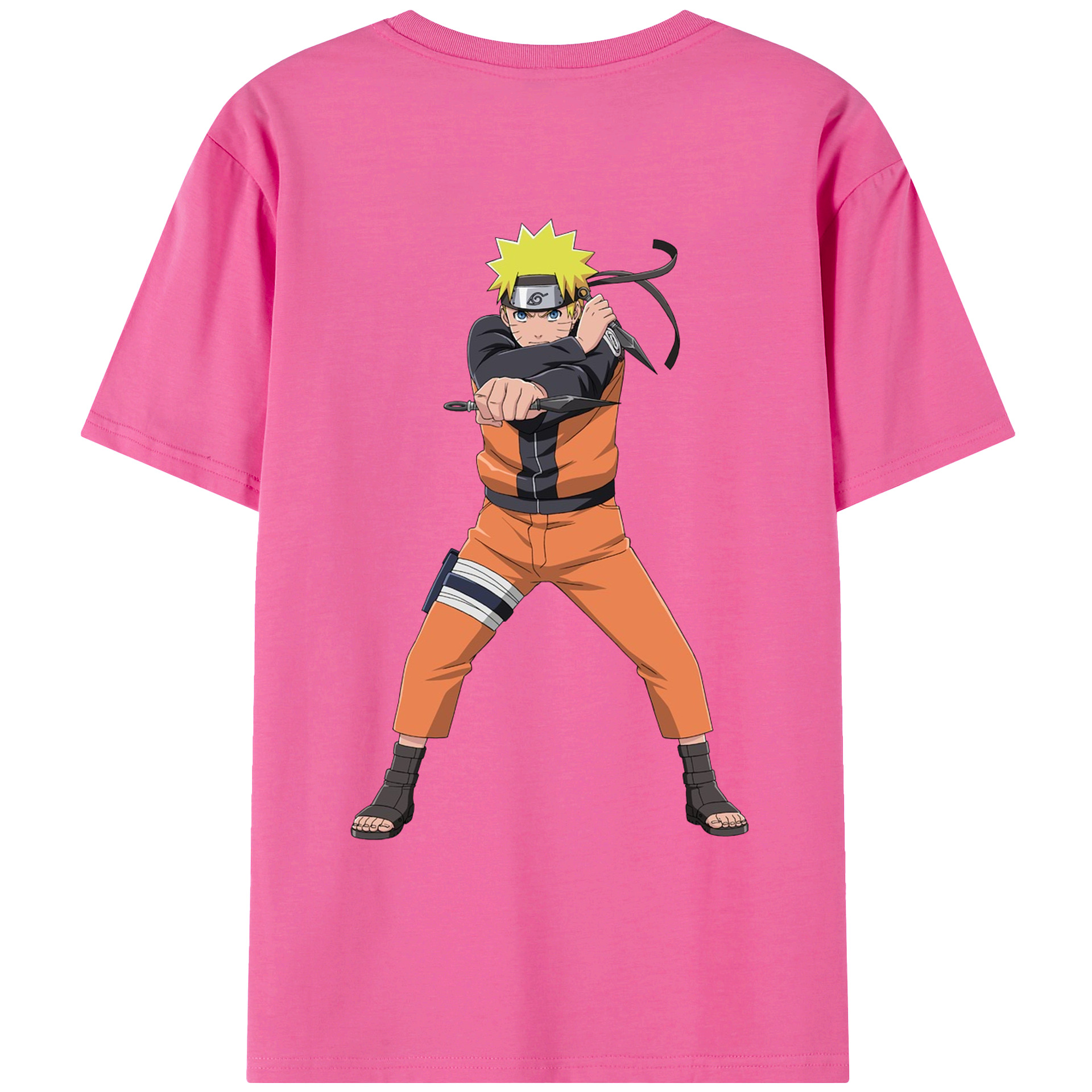 （画像用） NARUTO -ナルト- うずまき ナルト Uzumaki Naruto レディース半袖Tシャツ(バックプリント)